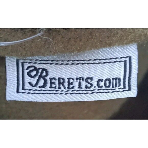 Vintage Beret Cap Women's Green Wool Hat One Size - Picture 5 of 6